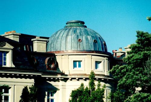 Various architectural sheet metal dormers and dome.