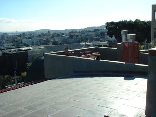 Copper metal roof. Flat Panel with soldered seams. 
