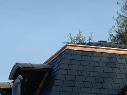 Various architectural sheet metal dormers and Fascia